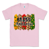 Bubblegum Pink merry christmas brushstrokes Classic Tee - MaliasSmallBusiness