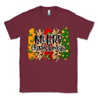 Burgundy merry christmas brushstrokes Classic Tee - MaliasSmallBusiness