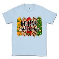 Dusty Blue merry christmas brushstrokes Classic Tee - MaliasSmallBusiness