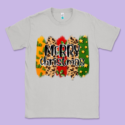 Merry Christmas Brushstrokes Classic Tee Designed By Maliassmallbusiness
