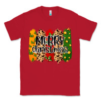Red merry christmas brushstrokes Classic Tee - MaliasSmallBusiness