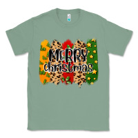 Sage merry christmas brushstrokes Classic Tee - MaliasSmallBusiness