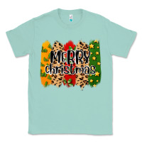 Seafoam merry christmas brushstrokes Classic Tee - MaliasSmallBusiness