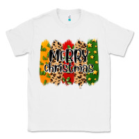 White merry christmas brushstrokes Classic Tee - MaliasSmallBusiness