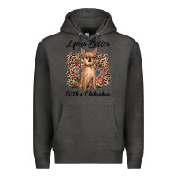 Charcoal Heather life is better with a chihuahua Premium Hoodie - JahusDesignShop