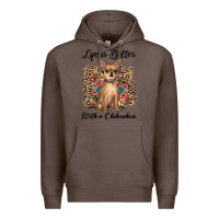 Coffee life is better with a chihuahua Premium Hoodie - JahusDesignShop