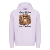 Lilac life is better with a chihuahua Premium Hoodie - JahusDesignShop