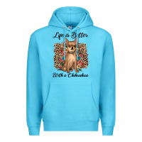 Ocean Blue life is better with a chihuahua Premium Hoodie - JahusDesignShop