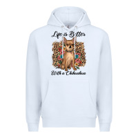 White life is better with a chihuahua Premium Hoodie - JahusDesignShop