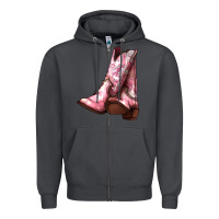 Smoke Cowgirl boots Zipper Hoodie - HowdyJamesFarm