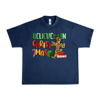 Navy believe in christmas Urban Heavy Tee - MaliasSmallBusiness