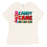 Bone candy cane and pink nutcracker ado Ladies Tee - AdoDesignShop