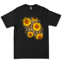 Black leopard sunflower patch Premium Tee - AdoDesignShop