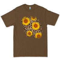 Cacao leopard sunflower patch Premium Tee - AdoDesignShop