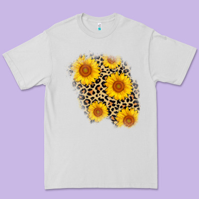 Leopard Sunflower Patch Premium Tee Designed By Adodesignshop