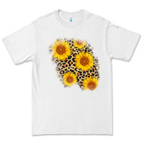 White leopard sunflower patch Premium Tee - AdoDesignShop