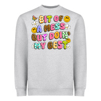 Heather Grey bit of a mess but doin' my best Heavyweight Sweatshirt - Artiststas