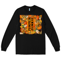 Black Pumpkin Junkie Long Sleeve Tee - RanaPortraitStore
