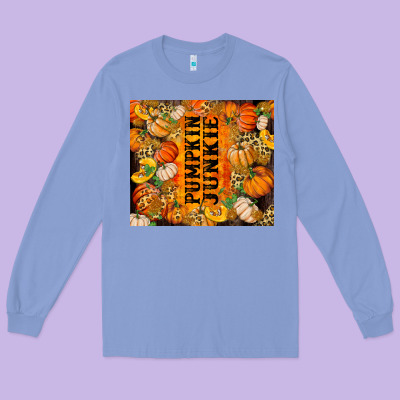 Pumpkin Junkie Long Sleeve Tee Designed By Ranaportraitstore