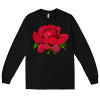 Black Oklahoma Rose Illustrations Long Sleeve Tee - LillyAllenDesigns