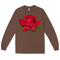 Chestnut Oklahoma Rose Illustrations Long Sleeve Tee - LillyAllenDesigns