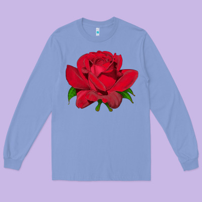 Oklahoma Rose Illustrations Long Sleeve Tee Designed By Lillyallendesigns