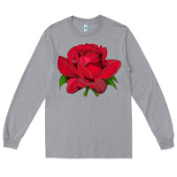 Heather Grey Oklahoma Rose Illustrations Long Sleeve Tee - LillyAllenDesigns