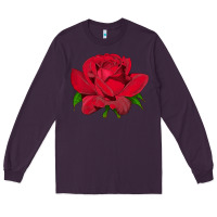 Plum Oklahoma Rose Illustrations Long Sleeve Tee - LillyAllenDesigns