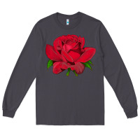 Smoke Oklahoma Rose Illustrations Long Sleeve Tee - LillyAllenDesigns