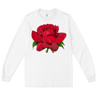 White Oklahoma Rose Illustrations Long Sleeve Tee - LillyAllenDesigns