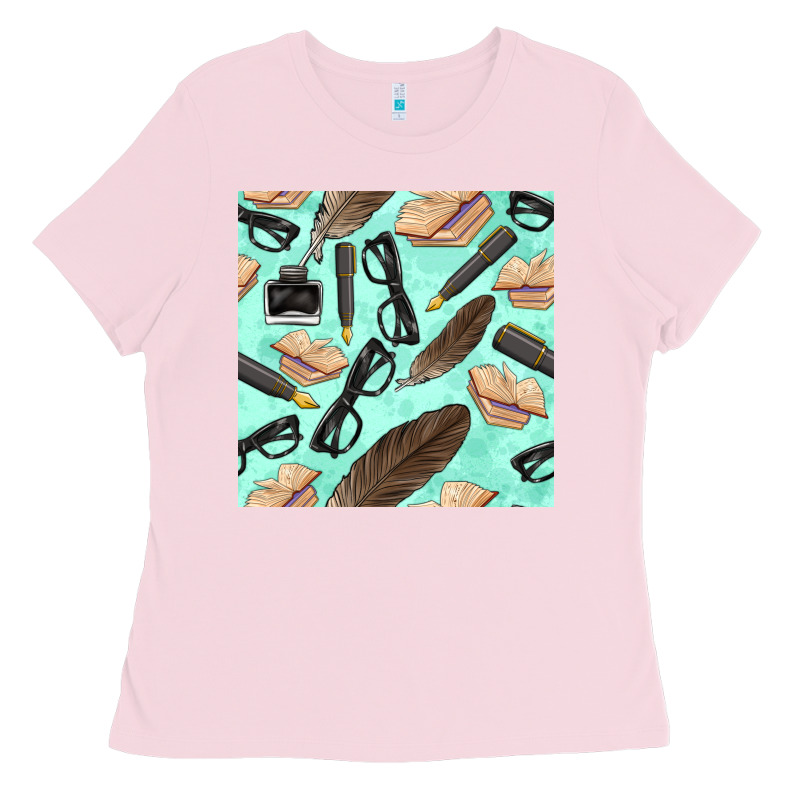 Literature Seamless Pattern Ladies Tee by BundleAndBundleShop | Teevron