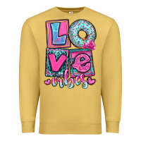Antique Gold love vibes Premium Sweatshirt - OliviaCreatesArt