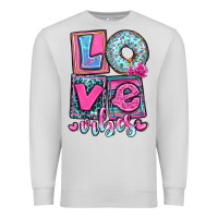 Dove Grey love vibes Premium Sweatshirt - OliviaCreatesArt