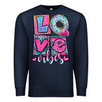 Navy love vibes Premium Sweatshirt - OliviaCreatesArt