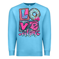 Ocean Blue love vibes Premium Sweatshirt - OliviaCreatesArt