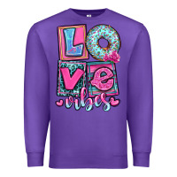 Purple love vibes Premium Sweatshirt - OliviaCreatesArt