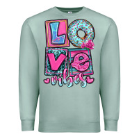 Seafoam love vibes Premium Sweatshirt - OliviaCreatesArt