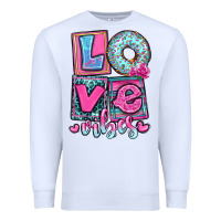 White love vibes Premium Sweatshirt - OliviaCreatesArt