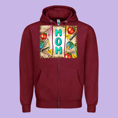 Teacher Mom Mother's Day Zipper Hoodie Designed By Tumblerdesignbyshophia