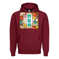 Burgundy teacher mom mother's day Zipper Hoodie - TumblerDesignByShophia