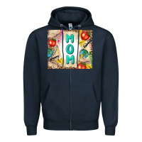 Navy teacher mom mother's day Zipper Hoodie - TumblerDesignByShophia