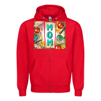 Red teacher mom mother's day Zipper Hoodie - TumblerDesignByShophia