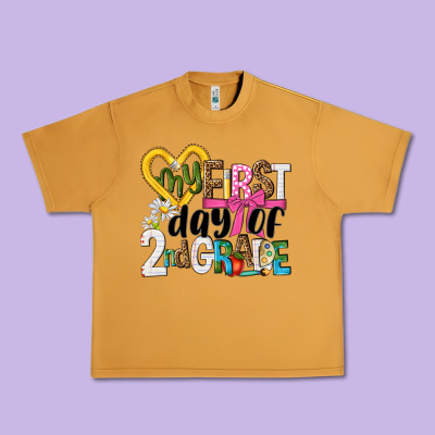 My First Day Of 2nd Grade Urban Heavy Tee Designed By Nancycooperartshop