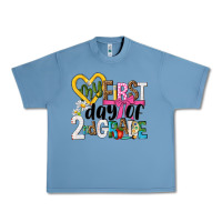 Pebble Blue my first day of 2nd grade Urban Heavy Tee - NancyCooperArtShop