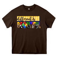 Chocolate Brown different is beautiful Heavy Core Tee - AdoDesignShop