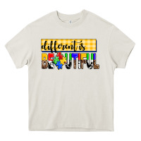 Cream different is beautiful Heavy Core Tee - AdoDesignShop