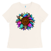 Bone sunflower tie dye Ladies Tee - JahusDesignShop