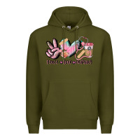 Army Green peace love nursing Premium Hoodie - CowGirlArtShop