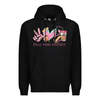 Black peace love nursing Premium Hoodie - CowGirlArtShop