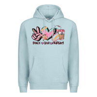 Blue Mist peace love nursing Premium Hoodie - CowGirlArtShop